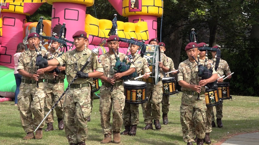 2018 The Band of the Brigade of Gurkhas perform at Armed Forces Fete in Pencester Garden