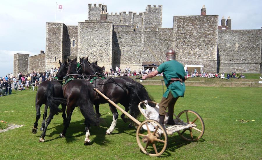 2008 Roman chariots at Dover Castle