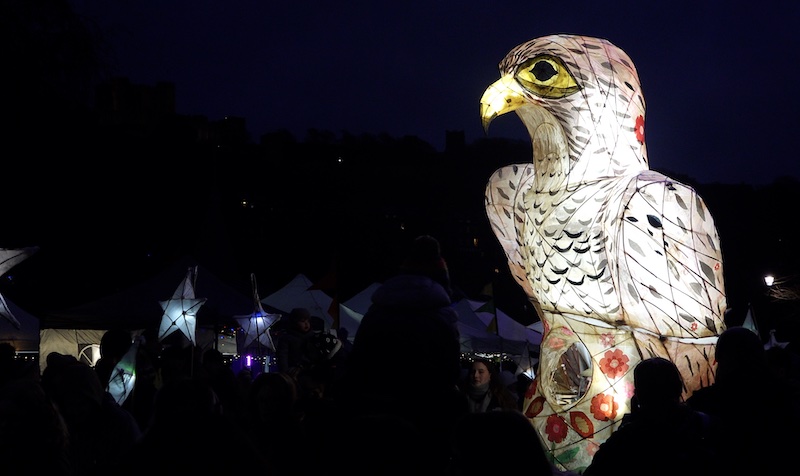 2025 Dover Film Future Foundry Winter Light Up event - an Eagle